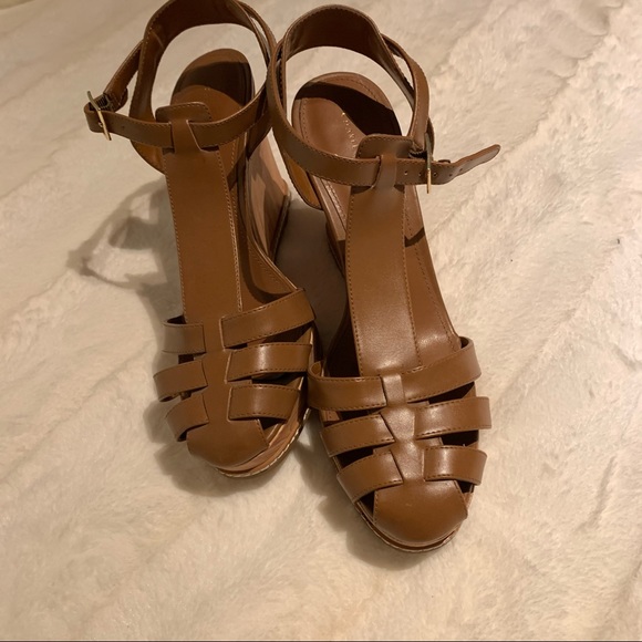 Summer sandals:  Leather Wedges size 41 sa… - Picture 10 of 12